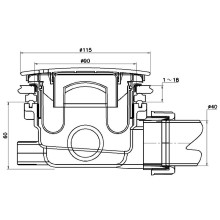 Сифон для душевого поддона RGW Velplex QYD-01 18241101-08 Бронза