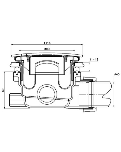Сифон для душевого поддона RGW Velplex QYD-01 18241101-08 Бронза