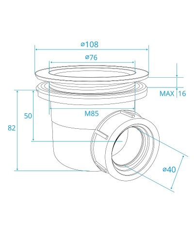 Сифон для душевого поддона RGW S-10 182411010-01 Хром
