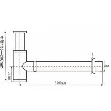 Сифон для раковины SantiLine SL-116 Золото