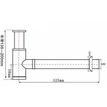 Сифон для раковины SantiLine SL-117 Бронза