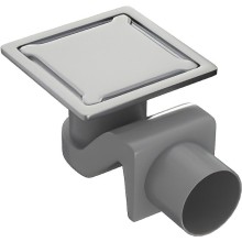 Душевой трап Timo Basic 11 BD110-S50R с решеткой Сталь