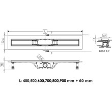 Душевой лоток Timo Smart Plus 80 SMP-PG80-LS40(DRY) с решеткой Сталь / под плитку