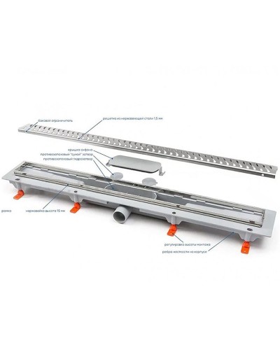 Душевой лоток Paini Harmony 850 CH850H с решеткой Хром