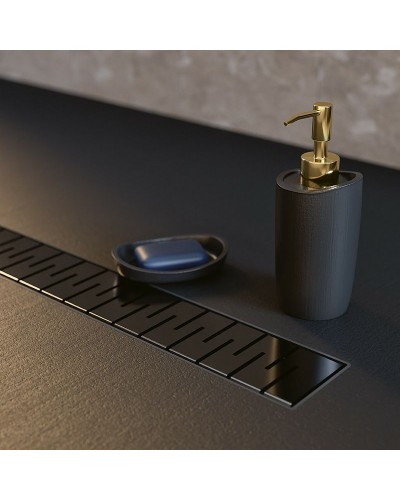 Душевой лоток Paini Medium 650 CH650MC с решеткой Черный матовый