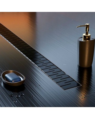 Душевой лоток Paini Medium 750 CH750MC с решеткой Черный матовый