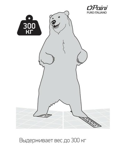 Душевой лоток Paini Medium 850 CH850MC с решеткой Черный матовый