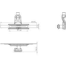 Душевой лоток Timo Premium 60 SD-60-S50RF с решеткой Сталь