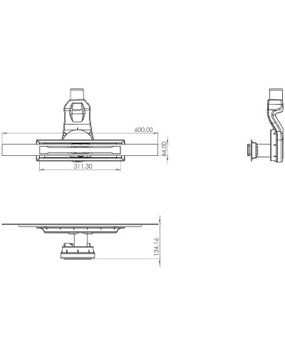 Душевой лоток Timo Premium 60 SD-60-S50RF с решеткой Сталь