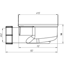 Сифон для душевого поддона Good Door Essentia/Flow/Stella сЛ00094 Белый