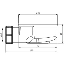 Сифон для душевого поддона Good Door Essentia/Flow/Stella сЛ00094 Белый