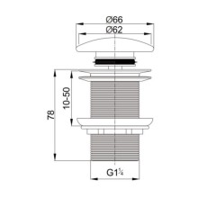 Донный клапан Cezares Czr CZR-SC-Bi click-clack Белый глянец