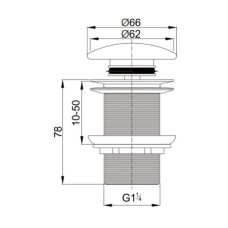 Донный клапан Cezares Czr CZR-SC-Bi click-clack Белый глянец