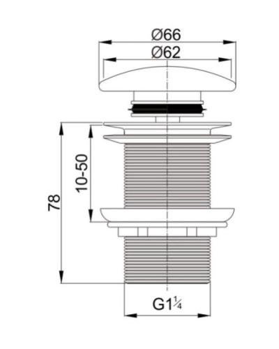 Донный клапан Cezares Czr CZR-SC-Bi click-clack Белый глянец