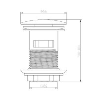 Донный клапан BelBagno BB-SAT-CRM click-clack Хром
