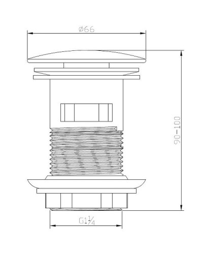 Донный клапан BelBagno BB-SAT-CRM click-clack Хром