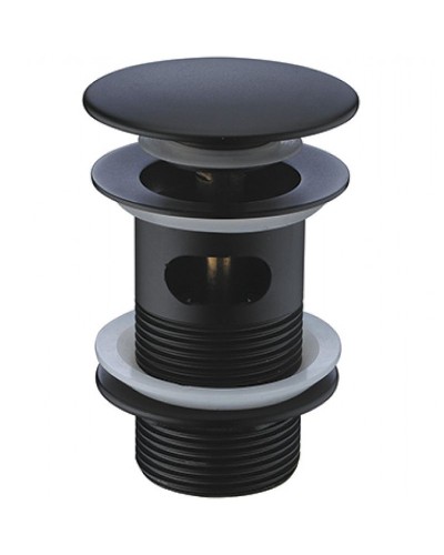 Донный клапан CeramaLux BB005B click-clack Черный глянцевый