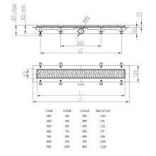 Душевой лоток Veconi Line B 650 V650LB с Черной матовой решеткой