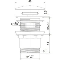 Донный клапан Orange X1-004w Click-clack Белый