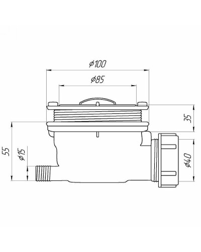 Сифон для душевого поддона Grossman Strong GR-S90 Белый