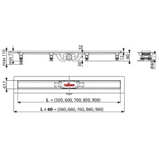 Душевой лоток Timo Eco 70 SP10-700 из пластика с порогами из нержавеющей стали