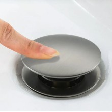 Донный клапан Frap F62-9 click-clack Оружейная сталь