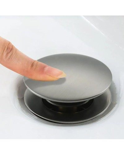 Донный клапан Frap F62-9 click-clack Оружейная сталь