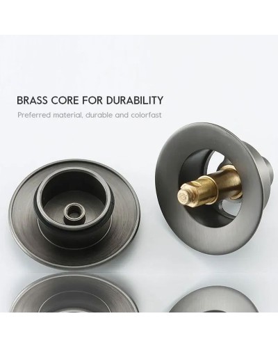 Донный клапан Frap F62-9 click-clack Оружейная сталь