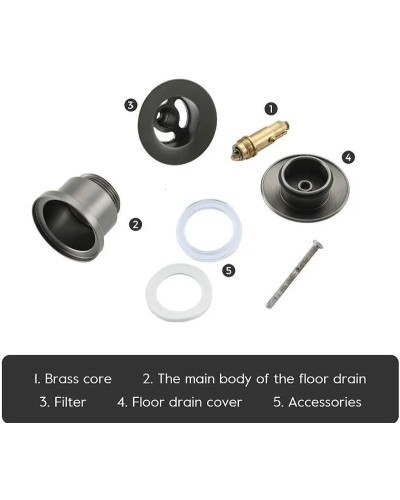 Донный клапан Frap F62-9 click-clack Оружейная сталь