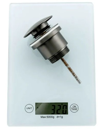 Донный клапан Frap F62-9 click-clack Оружейная сталь