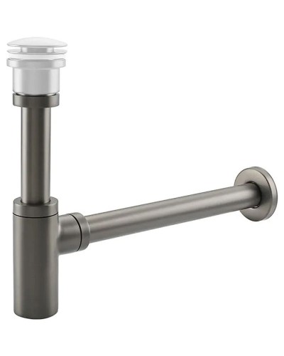 Сифон для раковины Frap F82-9 Оружейная сталь