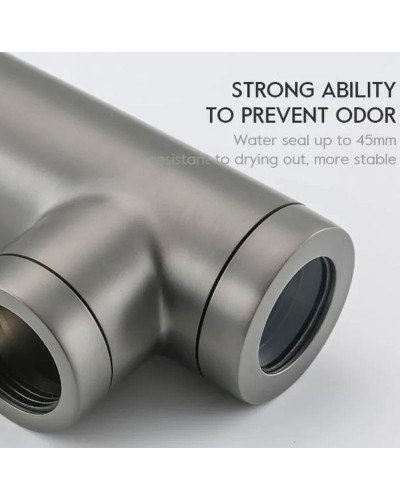 Сифон для раковины Frap F82-9 Оружейная сталь