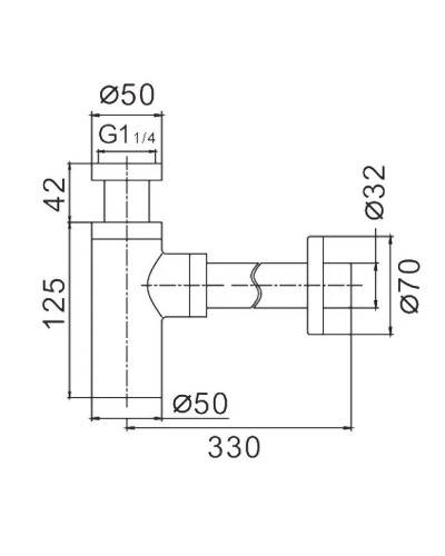 Сифон для раковины Frap F82-9 Оружейная сталь