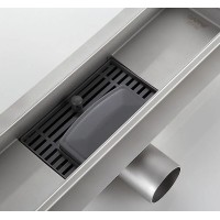 Душевой лоток Gappo G83007-3 с решеткой Сатин