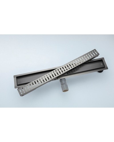 Душевой лоток Gappo G86007-39 с решеткой Оружейная сталь