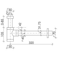 Сифон для раковины Ceramica Nova 70001CH Хром