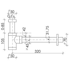 Сифон для раковины Ceramica Nova 70001CH Хром