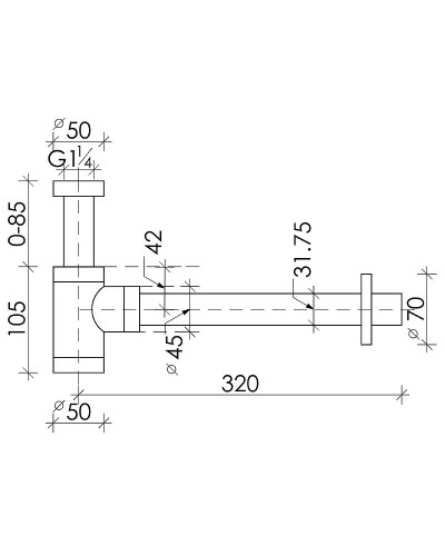 Сифон для раковины Ceramica Nova 70001CH Хром