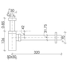 Сифон для раковины Ceramica Nova 70002CH Хром