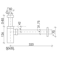 Сифон для раковины Ceramica Nova 70002CH Хром