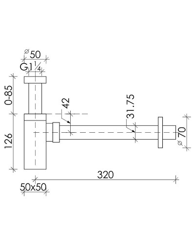 Сифон для раковины Ceramica Nova 70002CH Хром
