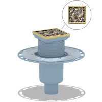 Душевой трап Bronze de Luxe Рыбы 21980-5902 с решеткой Бронза