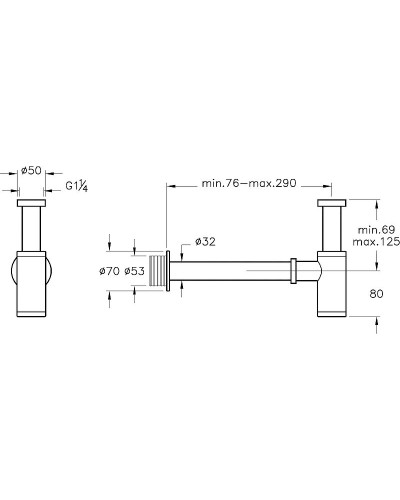 Сифон для раковины Vitra Syphon A45123 Хром