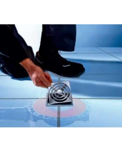 Трап для душа Tece Drainpoint S120 3601200 горизонтальный с декоративной решеткой с фланцем