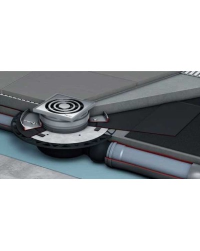 Трап для душа Tece Drainpoint S110 3601100 низкий горизонтальный с декоративной решеткой с фланцем