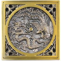 Решетка для трапа Bronze de Luxe Дракон 10x10 21986 Бронза