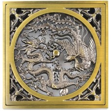 Решетка для трапа Bronze de Luxe Дракон 10x10 21986 Бронза