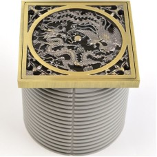 Решетка для трапа Bronze de Luxe Дракон 10x10 21986 Бронза