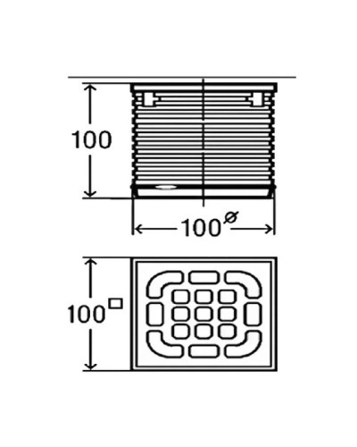 Решетка для трапа Bronze de Luxe Дракон 10x10 21986 Бронза