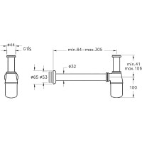 Сифон для раковины Vitra Syphon A45122 Хром
